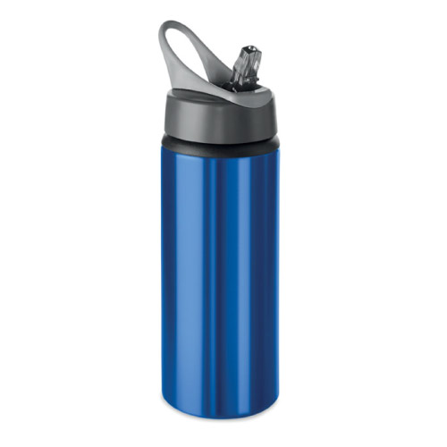 Gourde sport personnalisable aluminium bleue 600ml