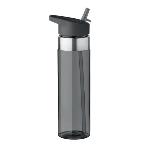 Gourde Tritan Avec Compartiment Infusion - Noir Dégradé, Bouchon Étanche, Lavable Au Lave-Vaisselle