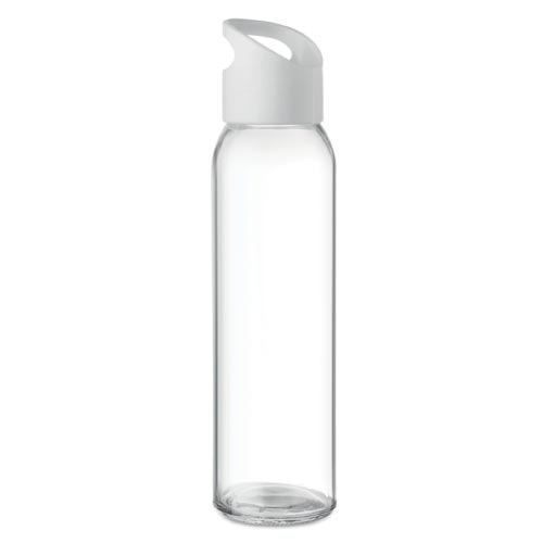 bouteille d'eau personnalisée en verre 470ml transparente