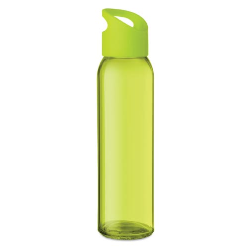 bouteille d'eau personnalisée en verre 470ml verte