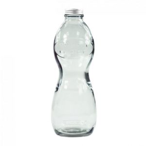bouteille d'eau personnalisée en verre recyclé transparent