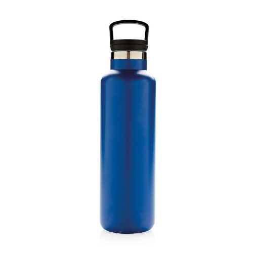 bouteille isotherme personnalisable bleue 600ml avec poignée
