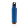 bouteille isotherme personnalisable bleue finition liege