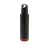 bouteille isotherme personnalisable noire finition liege