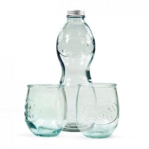 coffret bouteille d'eau et verres personnalisés