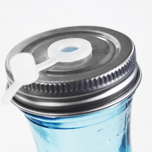 Bouteille d'eau en verre recyclé 600ml bouchon