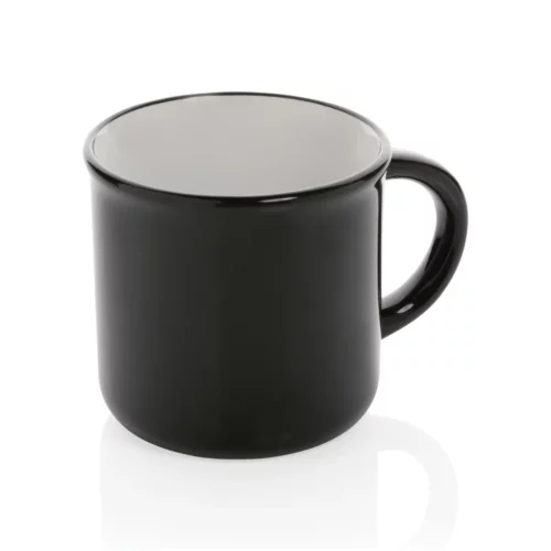 Mug céramique 280ml vintage - noir