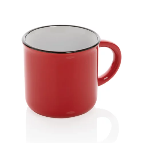 Mug céramique 280ml vintage - rouge