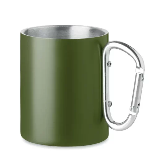 Mug métal avec poignée mousqueton 300 ml - Vert