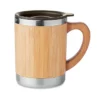 Mug isotherme double paroi 300ml en bambou avec anses ergonomiques