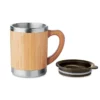 Mug isotherme double paroi 300ml en bambou avec anses ergonomiques – Image 4