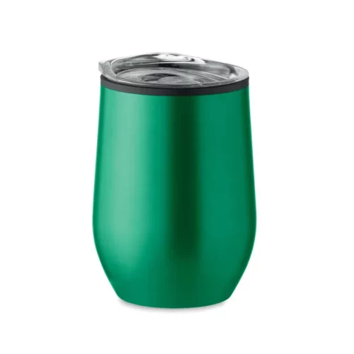 Mug isotherme double paroi couvercle transparent - Vert