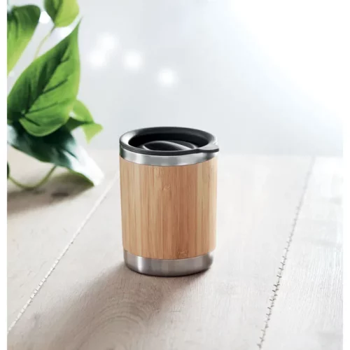 Mug isotherme double paroi en bambou 250ml – Image 3