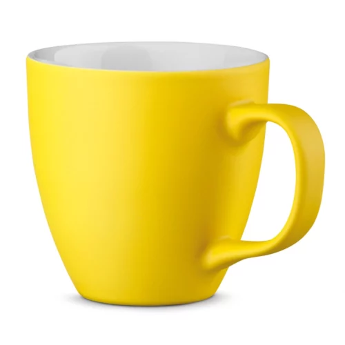 Tasse en porcelaine mat 450 ml made in Europe Jaune