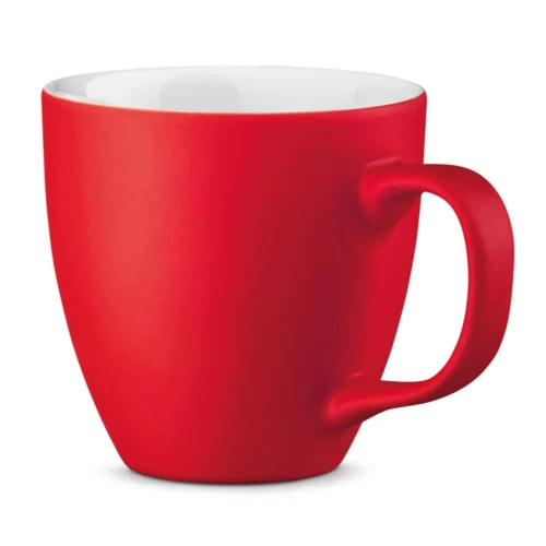 Tasse en porcelaine mat 450 ml made in Europe Rouge