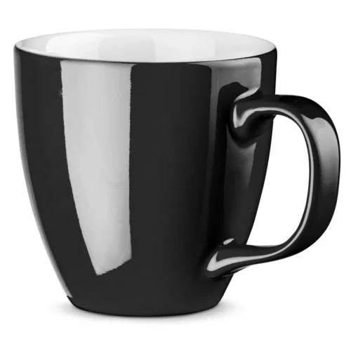 Tasse en porcelaine brillant 450ml Made in europe Noir