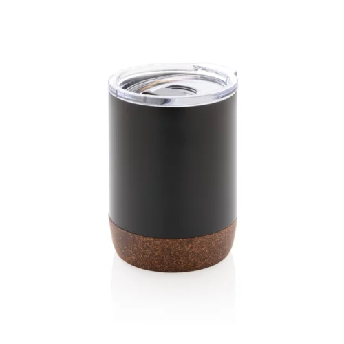 Tasse isotherme 180ml en liège et acier recyclé noir